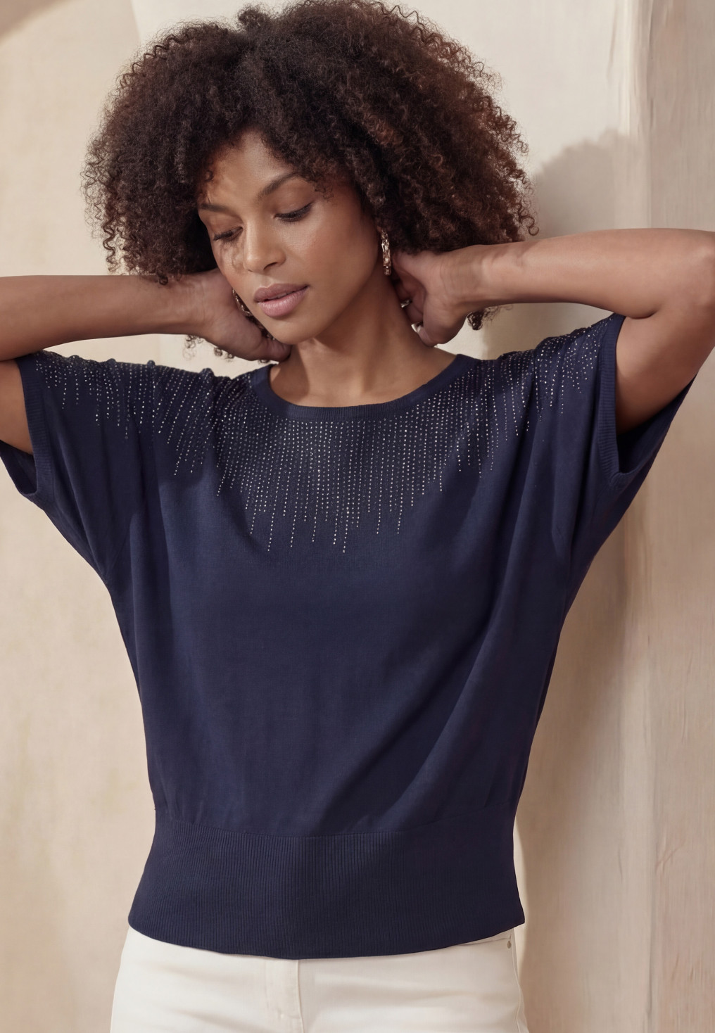 PULL MANCHE COURTE - LENNOX - MARINE